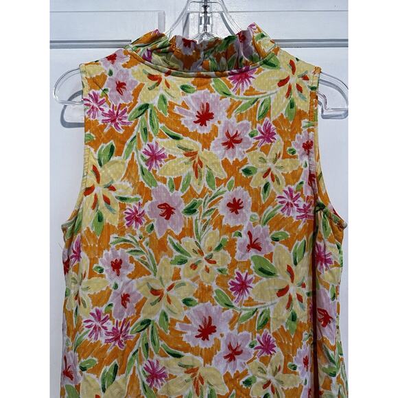 Crown And Ivy Shift Dress Size Medium Floral Sleeveless NWT Beach Costal Resort - Picture 7 of 11